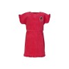 Roos badstof jurkje met aardbei - Melly fushia 
